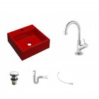 Kit Cuba Q355 Com Torneira 1198 Metal E Válvula Click 1"g E S