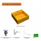 Kit Cuba Q355 Com Válvula Click 1 1/2'' + Sifão Pvc E Flexíve