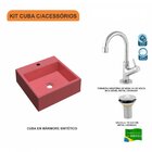 Kit Cuba Q355 Torneira 1198 Metal Válvula 1 Polegada Compace