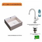 Kit Cuba Q355 Torneira 1198 Metal Válvula Click 1"g Compace B