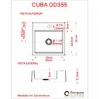 Kit Cuba Q355 Torneira 1198 Metal Válvula Click 1"g Compace R