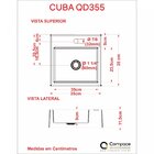 Kit Cuba Q355 Torneira 1198 Metal Válvula Click 1"g Compace V