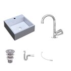 Kit Cuba Q355 Torneira C50 Válvula 1 Polegada Abs Sifão Pvc F