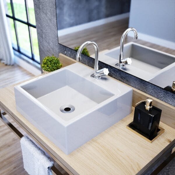 Kit Cuba Q355 Torneira C50 Válvula 1 Polegada Abs Sifão Pvc F