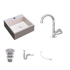 Kit Cuba Q355 Torneira C50 Válvula 1 Polegada Abs Sifão Pvc F