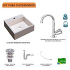Kit Cuba Q355 Torneira C50 Válvula 1 Polegada Abs Sifão Pvc F