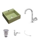 Kit Cuba Q355 Torneira C50 Válvula 1 Polegada Abs Sifão Pvc F