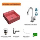 Kit Cuba Q355 Torneira Luxo 1195 Metal Válvula Click 1 1/2 Po