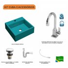 Kit Cuba Q355 Torneira Luxo 1195 Metal Válvula Click 1 1/2 Po