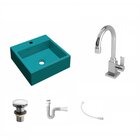 Kit Cuba Q355 Torneira Luxo 1195 Metal Válvula Click 1 1/2 Po