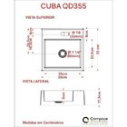 Kit Cuba Q355 Torneira Luxo 1195 Metal Válvula Click 1 Polega