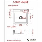 Kit Cuba Q355 Torneira Luxo 1195 Metal Válvula Click 1 Polega