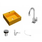 Kit Cuba Q355 Torneira Luxo 1195 Metal Válvula Click 1 Polega