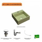 Kit Cuba Q355 Válvula Click 1 1/2 Polegada Sifão Cromado Flex