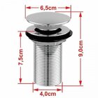 Kit Cuba Q355 Válvula Click 1 1/2 Polegada Sifão Cromado Flex