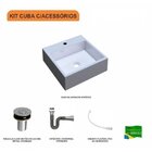 Kit Cuba Q355 Válvula Click 1 Polegada B Sifão Cromado Flexív
