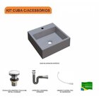 Kit Cuba Q355 Válvula Click 1 Polegada G Sifão Cromado Flexív