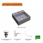 Kit Cuba Q355 Válvula Click 1 Polegada G Sifão Pvc Flexível C