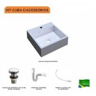 Kit Cuba Q355 Válvula Click 1 Polegada G Sifão Pvc Flexível C