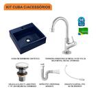 Kit Cuba Q395 C/torneira 1198 Metal + Válvula Click 1 1/2'' (