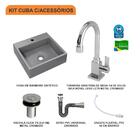 Kit Cuba Q395 C/torneira Luxo 1195 Metal + Válvula Click 1''b