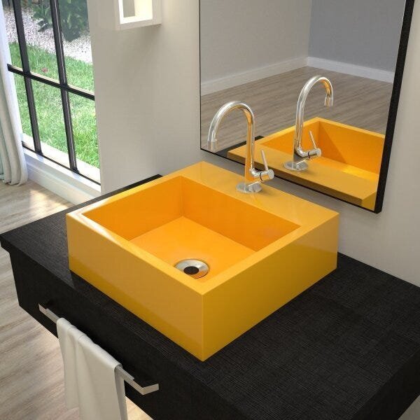 Kit Cuba Q395 Com Torneira 1198 Metal 1/4 Volta Compace Amare