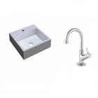 Kit Cuba Q395 Com Torneira 1198 Metal 1/4 Volta Compace Branca