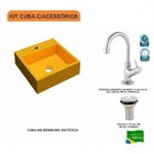Kit Cuba Q395 Com Torneira 1198 Metal E Válvula 1 Pol. Compac