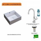 Kit Cuba Q395 Com Torneira 1198 Metal E Válvula 1 Pol. Compac