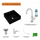 Kit Cuba Q395 Com Torneira 1198 Metal E Válvula 1 Pol. Sifão