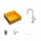 Kit Cuba Q395 Com Torneira 1198 Metal E Válvula Click 1 1/2"