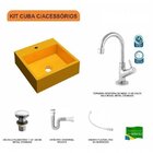 Kit Cuba Q395 Com Torneira 1198 Metal E Válvula Click 1 1/2"