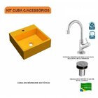 Kit Cuba Q395 Com Torneira 1198 Metal E Válvula Click 1"b Pol