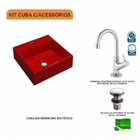 Kit Cuba Q395 Com Torneira 1198 Metal E Válvula Click 1"g Pol