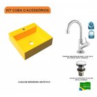 Kit Cuba Q395 Com Torneira 1198 Metal E Válvula Click 1"g Pol