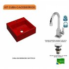 Kit Cuba Q395 Com Torneira Luxo 1195 E Válvula Click 1 Polega