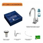 Kit Cuba Q395 Com Torneira Luxo 1195 Metal E Válvula 1 Pol. E