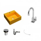 Kit Cuba Q395 Com Torneira Luxo 1195 Metal E Válvula Click 1"