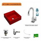 Kit Cuba Q395 Com Torneira Luxo 1195 Metal E Válvula Click 1