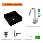 Kit Cuba Q395 Com Torneira Luxo 1195 Metal E Válvula Click 1