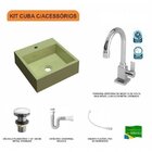 Kit Cuba Q395 Com Torneira Luxo 1195 Metal E Válvula Click 1
