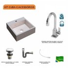 Kit Cuba Q395 Com Torneira Luxo 1195 Metal E Válvula Click 1