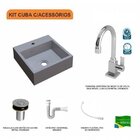 Kit Cuba Q395 Com Torneira Luxo 1195 Metal E Válvula Click 1"