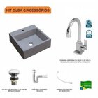 Kit Cuba Q395 Com Torneira Luxo 1195 Metal E Válvula Click 1
