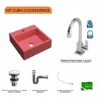 Kit Cuba Q395 Com Torneira Luxo 1195 Metal E Válvula Click 1