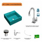 Kit Cuba Q395 Com Torneira Luxo 1195 Metal E Válvula Click 1"