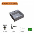 Kit Cuba Q395 Com Válvula Click 1 Polegada G Sifão Cromado E