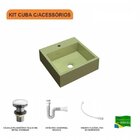 Kit Cuba Q395 Com Válvula Click 1 Polegada G Sifão Flexível P
