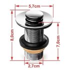Kit Cuba Q395 Com Válvula Click 1 Polegada Sifão Flexível Pvc