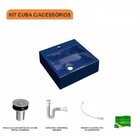 Kit Cuba Q395 Com Válvula Click 1 Polegada Sifão Flexível Pvc